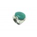Handmade Unisex Inscription Ring 925 Sterling Silver Green Onyx Natural Gemstone